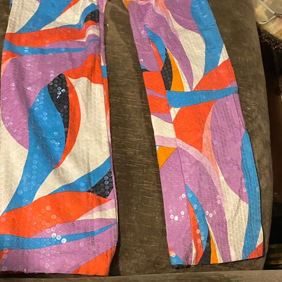 Colorful Abstract Boot Cut Pants - Picture 4 of 8